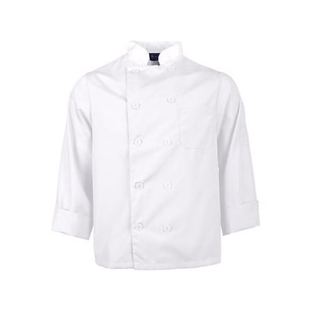 Allpoints Kng Sm Lw Chef Coat White Long Sleeve 2577WHTS